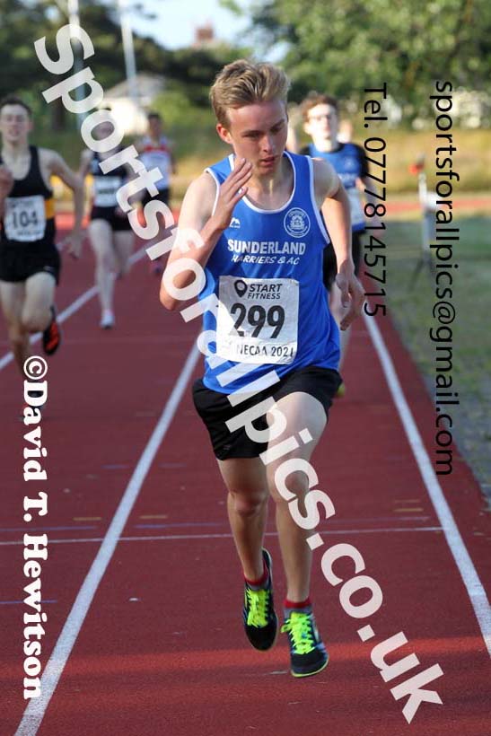 800 metres, 2021 North East Grand Prix No.4, Monkton, Wednesday, June 30th. Photo: David T. Hewitson/Sports for All Pics